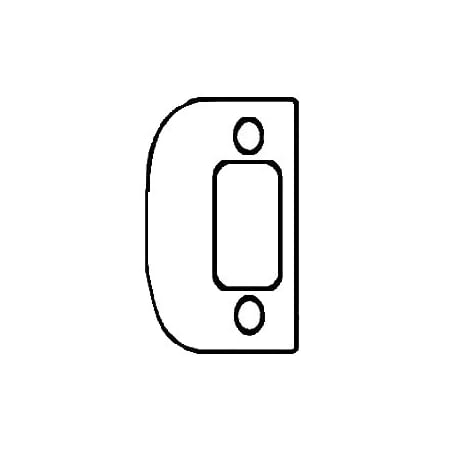 Kwikset Deadbolt Strike, Satin Brass Blackened 85303-5